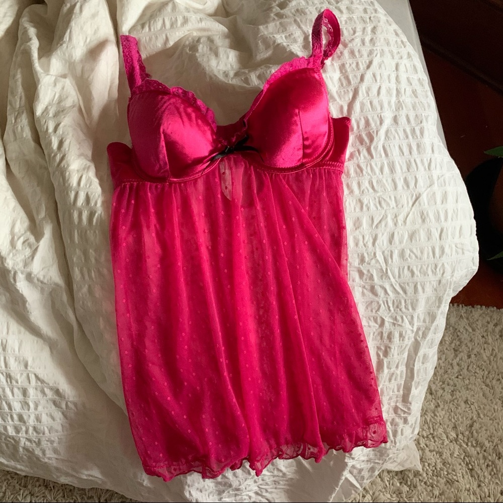 Pink rampage bustier top